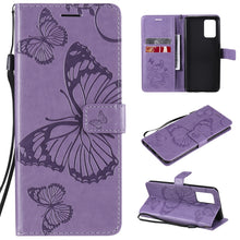 Load image into Gallery viewer, Pressed Printing Butterfly Pattern Horizontal Flip PU Leather Case with Holder &amp; Card Slots &amp; Wallet &amp; Lanyard, For LG Stylo 7 5G / 4G, For OPPO A74 4G / F19 4G, For OPPO A94 5G / F19 Pro / Reno 5F, For OPPO A93 5G / A74 5G                             ...