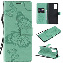 Load image into Gallery viewer, Pressed Printing Butterfly Pattern Horizontal Flip PU Leather Case with Holder &amp; Card Slots &amp; Wallet &amp; Lanyard, For LG Stylo 7 5G / 4G, For OPPO A74 4G / F19 4G, For OPPO A94 5G / F19 Pro / Reno 5F, For OPPO A93 5G / A74 5G                             ...