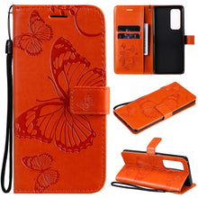 Load image into Gallery viewer, Pressed Printing Butterfly Pattern Horizontal Flip PU Leather Case with Holder &amp; Card Slots &amp; Wallet &amp; Lanyard, For OPPO Reno5 Pro+ 5G / Find X3 Neo, For OPPO Find X3 Pro / Find X3, For Xiaomi Redmi Note 10 4G, For Xiaomi Redmi Note 10 Pro 4G          ...