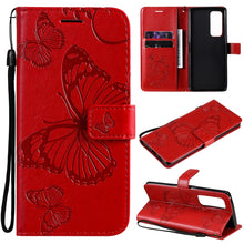 Load image into Gallery viewer, Pressed Printing Butterfly Pattern Horizontal Flip PU Leather Case with Holder &amp; Card Slots &amp; Wallet &amp; Lanyard, For OPPO Reno5 Pro+ 5G / Find X3 Neo, For OPPO Find X3 Pro / Find X3, For Xiaomi Redmi Note 10 4G, For Xiaomi Redmi Note 10 Pro 4G          ...