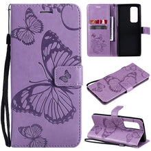 Load image into Gallery viewer, Pressed Printing Butterfly Pattern Horizontal Flip PU Leather Case with Holder &amp; Card Slots &amp; Wallet &amp; Lanyard, For OPPO Reno5 Pro+ 5G / Find X3 Neo, For OPPO Find X3 Pro / Find X3, For Xiaomi Redmi Note 10 4G, For Xiaomi Redmi Note 10 Pro 4G          ...