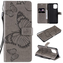 Load image into Gallery viewer, Pressed Printing Butterfly Pattern Horizontal Flip PU Leather Case with Holder &amp; Card Slots &amp; Wallet &amp; Lanyard, For OPPO Reno5 Pro+ 5G / Find X3 Neo, For OPPO Find X3 Pro / Find X3, For Xiaomi Redmi Note 10 4G, For Xiaomi Redmi Note 10 Pro 4G          ...