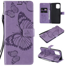 Load image into Gallery viewer, Pressed Printing Butterfly Pattern Horizontal Flip PU Leather Case with Holder &amp; Card Slots &amp; Wallet &amp; Lanyard, For OPPO Reno5 Pro+ 5G / Find X3 Neo, For OPPO Find X3 Pro / Find X3, For Xiaomi Redmi Note 10 4G, For Xiaomi Redmi Note 10 Pro 4G          ...