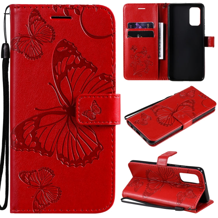 Pressed Printing Butterfly Pattern Horizontal Flip PU Leather Case with Holder & Card Slots & Wallet & Lanyard, For OPPO Reno5 Pro+ 5G / Find X3 Neo, For OPPO Find X3 Pro / Find X3, For Xiaomi Redmi Note 10 4G, For Xiaomi Redmi Note 10 Pro 4G          ...
