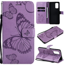 Load image into Gallery viewer, Pressed Printing Butterfly Pattern Horizontal Flip PU Leather Case with Holder &amp; Card Slots &amp; Wallet &amp; Lanyard, For OPPO Reno5 Pro+ 5G / Find X3 Neo, For OPPO Find X3 Pro / Find X3, For Xiaomi Redmi Note 10 4G, For Xiaomi Redmi Note 10 Pro 4G          ...