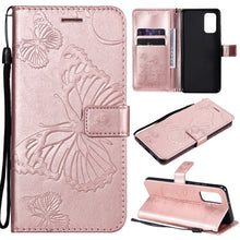 Load image into Gallery viewer, Pressed Printing Butterfly Pattern Horizontal Flip PU Leather Case with Holder &amp; Card Slots &amp; Wallet &amp; Lanyard, For OPPO Reno5 Pro+ 5G / Find X3 Neo, For OPPO Find X3 Pro / Find X3, For Xiaomi Redmi Note 10 4G, For Xiaomi Redmi Note 10 Pro 4G          ...