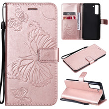Load image into Gallery viewer, Pressed Printing Butterfly Pattern Horizontal Flip PU Leather Case with Holder &amp; Card Slots &amp; Wallet &amp; Lanyard, For OPPO Reno5 Pro+ 5G / Find X3 Neo, For OPPO Find X3 Pro / Find X3, For Xiaomi Redmi Note 10 4G, For Xiaomi Redmi Note 10 Pro 4G          ...