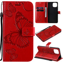Load image into Gallery viewer, Pressed Printing Butterfly Pattern Horizontal Flip PU Leather Case with Holder &amp; Card Slots &amp; Wallet &amp; Lanyard, For Xiaomi Mi 11 Lite, For Xiaomi Mi 11 Pro