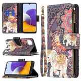 Colored Drawing Pattern Zipper Horizontal Flip Leather Case with Holder & Card Slots & Wallet, For Samsung Galaxy A22 5G, For Samsung Galaxy A82 5G