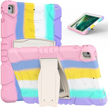 Load image into Gallery viewer, 3-Layer Protection  Screen Frame + PC + Silicone Shockproof Combination Case with Holder, For iPad 9.7 (2018) / (2017) / Air 2 / Pro 9.7, For iPad 10.2 2021 / 2020 / 2019, For iPad Pro 10.5 (2019) / (2017)