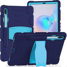 Load image into Gallery viewer, 3-Layer Protection  Screen Frame + PC + Silicone Shockproof Combination Case with Holder, For Samsung Galaxy Tab A 10.1 (2019) T510, For Samsung Galaxy Tab S6 T860