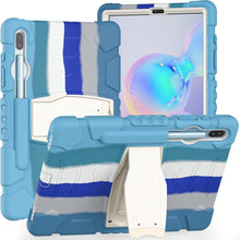 Load image into Gallery viewer, 3-Layer Protection  Screen Frame + PC + Silicone Shockproof Combination Case with Holder, For Samsung Galaxy Tab A 10.1 (2019) T510, For Samsung Galaxy Tab S6 T860