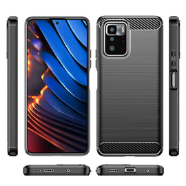 Brushed Texture Carbon Fiber TPU Case, For Samsung Galaxy A22 4G, For Samsung Galaxy F52 5G, For Xiaomi Redmi Note 10 Pro 5G