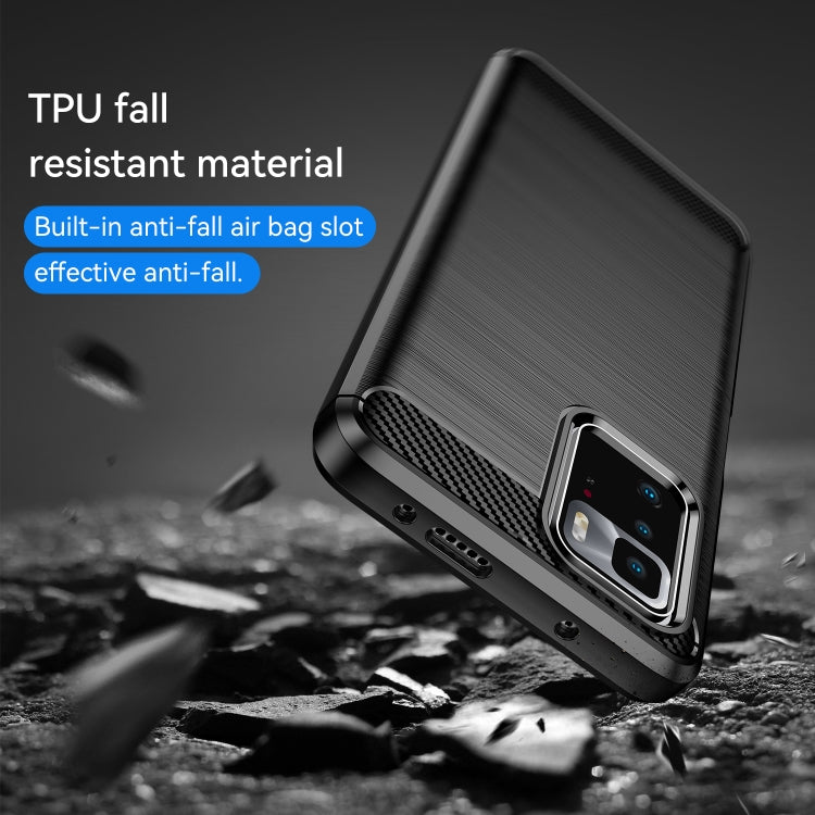 Brushed Texture Carbon Fiber TPU Case, For Samsung Galaxy A22 4G, For Samsung Galaxy F52 5G, For Xiaomi Redmi Note 10 Pro 5G
