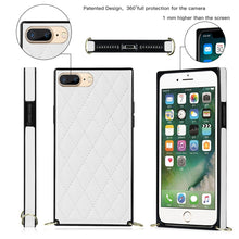 Load image into Gallery viewer, Elegant Rhombic Pattern Microfiber Leather +TPU Shockproof Case with Crossbody Strap Chain, For iPhone SE 2022 / SE 2020 / 8 / 7, For iPhone 8 Plus / 7 Plus, For iPhone X / XS, For iPhone XR, For iPhone XS Max, For iPhone 11, For iPhone 11 Pro         ...