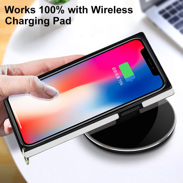 Elegant Rhombic Pattern Microfiber Leather +TPU Shockproof Case with Crossbody Strap Chain, For iPhone SE 2022 / SE 2020 / 8 / 7, For iPhone 8 Plus / 7 Plus, For iPhone X / XS, For iPhone XR, For iPhone XS Max, For iPhone 11, For iPhone 11 Pro         ...