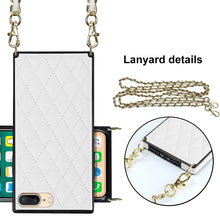 Load image into Gallery viewer, Elegant Rhombic Pattern Microfiber Leather +TPU Shockproof Case with Crossbody Strap Chain, For iPhone SE 2022 / SE 2020 / 8 / 7, For iPhone 8 Plus / 7 Plus, For iPhone X / XS, For iPhone XR, For iPhone XS Max, For iPhone 11, For iPhone 11 Pro         ...