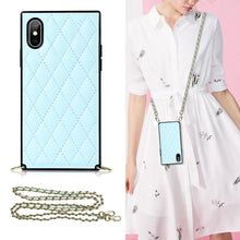 Load image into Gallery viewer, Elegant Rhombic Pattern Microfiber Leather +TPU Shockproof Case with Crossbody Strap Chain, For iPhone SE 2022 / SE 2020 / 8 / 7, For iPhone 8 Plus / 7 Plus, For iPhone X / XS, For iPhone XR, For iPhone XS Max, For iPhone 11, For iPhone 11 Pro         ...