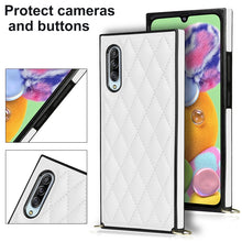 Load image into Gallery viewer, Elegant Rhombic Pattern Microfiber Leather +TPU Shockproof Case with Crossbody Strap Chain, For Samsung Galaxy A90 5G, For Samsung Galaxy Note10+, For Samsung Galaxy Note20 Ultra, For Samsung Galaxy S9+, For Samsung Galaxy S10, For Samsung Galaxy S10+ ...