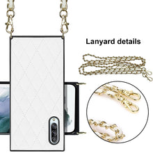 Load image into Gallery viewer, Elegant Rhombic Pattern Microfiber Leather +TPU Shockproof Case with Crossbody Strap Chain, For Samsung Galaxy A90 5G, For Samsung Galaxy Note10+, For Samsung Galaxy Note20 Ultra, For Samsung Galaxy S9+, For Samsung Galaxy S10, For Samsung Galaxy S10+ ...