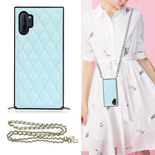 Load image into Gallery viewer, Elegant Rhombic Pattern Microfiber Leather +TPU Shockproof Case with Crossbody Strap Chain, For Samsung Galaxy A90 5G, For Samsung Galaxy Note10+, For Samsung Galaxy Note20 Ultra, For Samsung Galaxy S9+, For Samsung Galaxy S10, For Samsung Galaxy S10+ ...