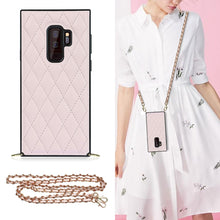 Load image into Gallery viewer, Elegant Rhombic Pattern Microfiber Leather +TPU Shockproof Case with Crossbody Strap Chain, For Samsung Galaxy A90 5G, For Samsung Galaxy Note10+, For Samsung Galaxy Note20 Ultra, For Samsung Galaxy S9+, For Samsung Galaxy S10, For Samsung Galaxy S10+ ...