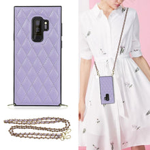Load image into Gallery viewer, Elegant Rhombic Pattern Microfiber Leather +TPU Shockproof Case with Crossbody Strap Chain, For Samsung Galaxy A90 5G, For Samsung Galaxy Note10+, For Samsung Galaxy Note20 Ultra, For Samsung Galaxy S9+, For Samsung Galaxy S10, For Samsung Galaxy S10+ ...
