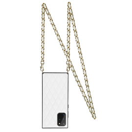 Elegant Rhombic Pattern Microfiber Leather +TPU Shockproof Case with Crossbody Strap Chain, For Samsung Galaxy S20, For Samsung Galaxy S20+, For Samsung Galaxy S21 5G, For Samsung Galaxy S21+ 5G