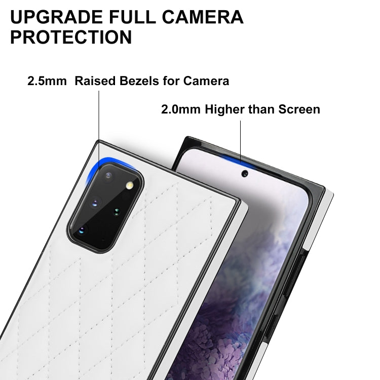 Elegant Rhombic Pattern Microfiber Leather +TPU Shockproof Case with Crossbody Strap Chain, For Samsung Galaxy S20, For Samsung Galaxy S20+, For Samsung Galaxy S21 5G, For Samsung Galaxy S21+ 5G