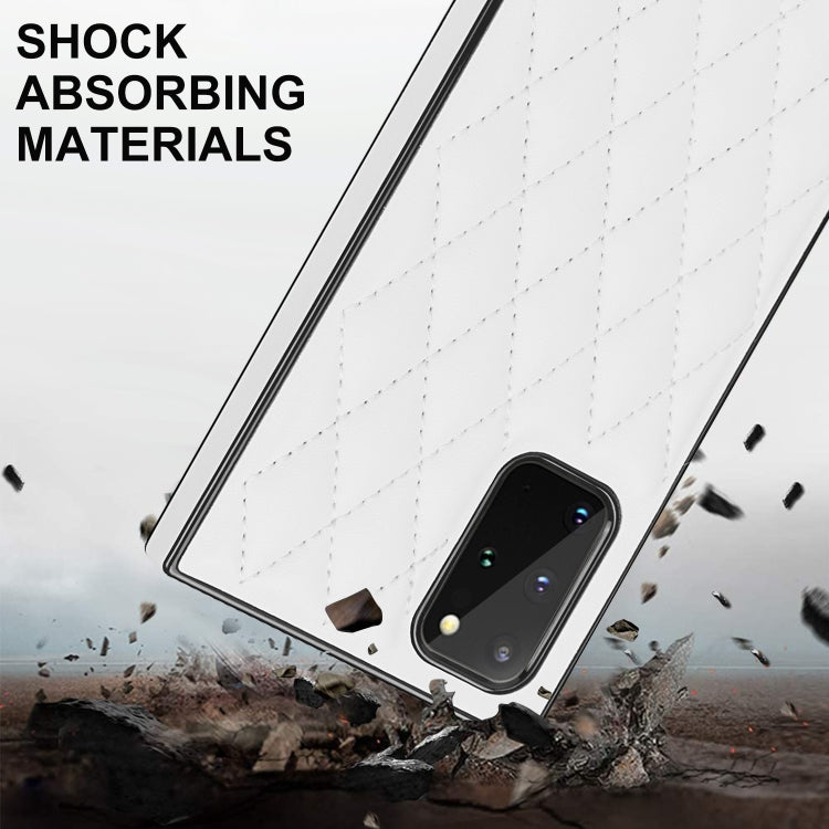 Elegant Rhombic Pattern Microfiber Leather +TPU Shockproof Case with Crossbody Strap Chain, For Samsung Galaxy S20, For Samsung Galaxy S20+, For Samsung Galaxy S21 5G, For Samsung Galaxy S21+ 5G