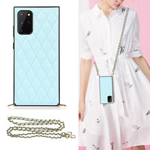 Load image into Gallery viewer, Elegant Rhombic Pattern Microfiber Leather +TPU Shockproof Case with Crossbody Strap Chain, For Samsung Galaxy S20, For Samsung Galaxy S20+, For Samsung Galaxy S21 5G, For Samsung Galaxy S21+ 5G