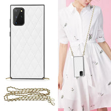 Load image into Gallery viewer, Elegant Rhombic Pattern Microfiber Leather +TPU Shockproof Case with Crossbody Strap Chain, For Samsung Galaxy S20, For Samsung Galaxy S20+, For Samsung Galaxy S21 5G, For Samsung Galaxy S21+ 5G