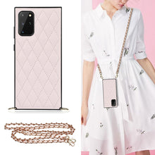 Load image into Gallery viewer, Elegant Rhombic Pattern Microfiber Leather +TPU Shockproof Case with Crossbody Strap Chain, For Samsung Galaxy S20, For Samsung Galaxy S20+, For Samsung Galaxy S21 5G, For Samsung Galaxy S21+ 5G
