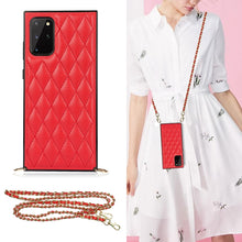 Load image into Gallery viewer, Elegant Rhombic Pattern Microfiber Leather +TPU Shockproof Case with Crossbody Strap Chain, For Samsung Galaxy S20, For Samsung Galaxy S20+, For Samsung Galaxy S21 5G, For Samsung Galaxy S21+ 5G