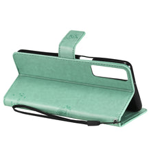 Load image into Gallery viewer, Tree &amp; Cat Pattern Pressed Printing Horizontal Flip PU Leather Case with Holder &amp; Card Slots &amp; Wallet &amp; Lanyard, For LG Stylo 7 5G / 4G, For OPPO F19 / A74 4G, For OPPO A93 5G / A74 5G, For OPPO A94 4G / F19 Pro / Reno 5F