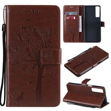 Load image into Gallery viewer, Tree &amp; Cat Pattern Pressed Printing Horizontal Flip PU Leather Case with Holder &amp; Card Slots &amp; Wallet &amp; Lanyard, For LG Stylo 7 5G / 4G, For OPPO F19 / A74 4G, For OPPO A93 5G / A74 5G, For OPPO A94 4G / F19 Pro / Reno 5F