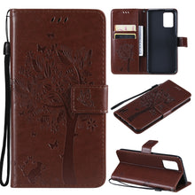 Load image into Gallery viewer, Tree &amp; Cat Pattern Pressed Printing Horizontal Flip PU Leather Case with Holder &amp; Card Slots &amp; Wallet &amp; Lanyard, For LG Stylo 7 5G / 4G, For OPPO F19 / A74 4G, For OPPO A93 5G / A74 5G, For OPPO A94 4G / F19 Pro / Reno 5F