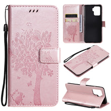 Load image into Gallery viewer, Tree &amp; Cat Pattern Pressed Printing Horizontal Flip PU Leather Case with Holder &amp; Card Slots &amp; Wallet &amp; Lanyard, For LG Stylo 7 5G / 4G, For OPPO F19 / A74 4G, For OPPO A93 5G / A74 5G, For OPPO A94 4G / F19 Pro / Reno 5F
