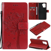 Load image into Gallery viewer, Tree &amp; Cat Pattern Pressed Printing Horizontal Flip PU Leather Case with Holder &amp; Card Slots &amp; Wallet &amp; Lanyard, For LG Stylo 7 5G / 4G, For OPPO F19 / A74 4G, For OPPO A93 5G / A74 5G, For OPPO A94 4G / F19 Pro / Reno 5F