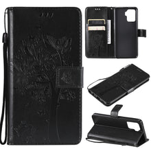 Load image into Gallery viewer, Tree &amp; Cat Pattern Pressed Printing Horizontal Flip PU Leather Case with Holder &amp; Card Slots &amp; Wallet &amp; Lanyard, For LG Stylo 7 5G / 4G, For OPPO F19 / A74 4G, For OPPO A93 5G / A74 5G, For OPPO A94 4G / F19 Pro / Reno 5F
