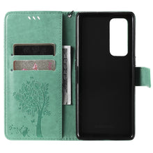 Load image into Gallery viewer, Tree &amp; Cat Pattern Pressed Printing Horizontal Flip PU Leather Case with Holder &amp; Card Slots &amp; Wallet &amp; Lanyard, For OPPO Reno5 Pro+ 5G / Find X3 Neo, For OPPO Find X3 / X3 Pro, For OPPO Realme 8 4G / Realme 8 Pro 4G, For OPPO Realme V13 5G / Realme 8 5G