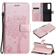 Load image into Gallery viewer, Tree &amp; Cat Pattern Pressed Printing Horizontal Flip PU Leather Case with Holder &amp; Card Slots &amp; Wallet &amp; Lanyard, For OPPO Reno5 Pro+ 5G / Find X3 Neo, For OPPO Find X3 / X3 Pro, For OPPO Realme 8 4G / Realme 8 Pro 4G, For OPPO Realme V13 5G / Realme 8 5G