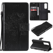 Load image into Gallery viewer, Tree &amp; Cat Pattern Pressed Printing Horizontal Flip PU Leather Case with Holder &amp; Card Slots &amp; Wallet &amp; Lanyard, For OPPO Reno5 Pro+ 5G / Find X3 Neo, For OPPO Find X3 / X3 Pro, For OPPO Realme 8 4G / Realme 8 Pro 4G, For OPPO Realme V13 5G / Realme 8 5G