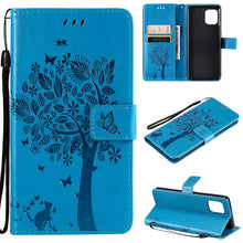 Load image into Gallery viewer, Tree &amp; Cat Pattern Pressed Printing Horizontal Flip PU Leather Case with Holder &amp; Card Slots &amp; Wallet &amp; Lanyard, For OPPO Reno5 Pro+ 5G / Find X3 Neo, For OPPO Find X3 / X3 Pro, For OPPO Realme 8 4G / Realme 8 Pro 4G, For OPPO Realme V13 5G / Realme 8 5G