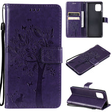 Load image into Gallery viewer, Tree &amp; Cat Pattern Pressed Printing Horizontal Flip PU Leather Case with Holder &amp; Card Slots &amp; Wallet &amp; Lanyard, For OPPO Reno5 Pro+ 5G / Find X3 Neo, For OPPO Find X3 / X3 Pro, For OPPO Realme 8 4G / Realme 8 Pro 4G, For OPPO Realme V13 5G / Realme 8 5G
