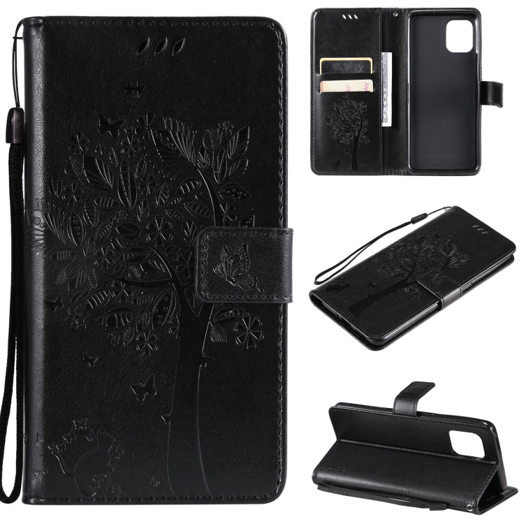 Tree & Cat Pattern Pressed Printing Horizontal Flip PU Leather Case with Holder & Card Slots & Wallet & Lanyard, For OPPO Reno5 Pro+ 5G / Find X3 Neo, For OPPO Find X3 / X3 Pro, For OPPO Realme 8 4G / Realme 8 Pro 4G, For OPPO Realme V13 5G / Realme 8 5G