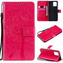 Load image into Gallery viewer, Tree &amp; Cat Pattern Pressed Printing Horizontal Flip PU Leather Case with Holder &amp; Card Slots &amp; Wallet &amp; Lanyard, For OPPO Reno5 Pro+ 5G / Find X3 Neo, For OPPO Find X3 / X3 Pro, For OPPO Realme 8 4G / Realme 8 Pro 4G, For OPPO Realme V13 5G / Realme 8 5G