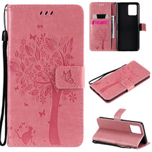Load image into Gallery viewer, Tree &amp; Cat Pattern Pressed Printing Horizontal Flip PU Leather Case with Holder &amp; Card Slots &amp; Wallet &amp; Lanyard, For OPPO Reno5 Pro+ 5G / Find X3 Neo, For OPPO Find X3 / X3 Pro, For OPPO Realme 8 4G / Realme 8 Pro 4G, For OPPO Realme V13 5G / Realme 8 5G