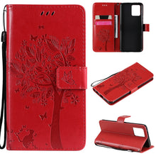 Load image into Gallery viewer, Tree &amp; Cat Pattern Pressed Printing Horizontal Flip PU Leather Case with Holder &amp; Card Slots &amp; Wallet &amp; Lanyard, For OPPO Reno5 Pro+ 5G / Find X3 Neo, For OPPO Find X3 / X3 Pro, For OPPO Realme 8 4G / Realme 8 Pro 4G, For OPPO Realme V13 5G / Realme 8 5G