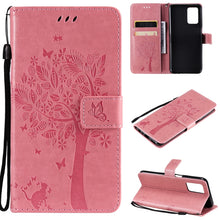 Load image into Gallery viewer, Tree &amp; Cat Pattern Pressed Printing Horizontal Flip PU Leather Case with Holder &amp; Card Slots &amp; Wallet &amp; Lanyard, For OPPO Reno5 Pro+ 5G / Find X3 Neo, For OPPO Find X3 / X3 Pro, For OPPO Realme 8 4G / Realme 8 Pro 4G, For OPPO Realme V13 5G / Realme 8 5G